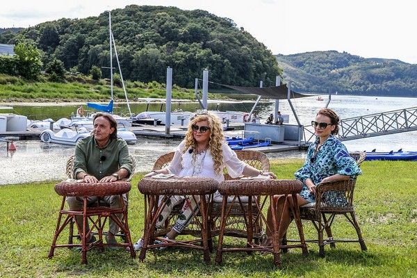 Michel Moran, Magdalena Gessler i Anna Starmach oraz łódki w programie „MasterChef”, foto: TVN Discovery