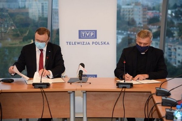 Jacek Kurski i Ryszard Czekalski podpisali porozumienie, foto: TVP