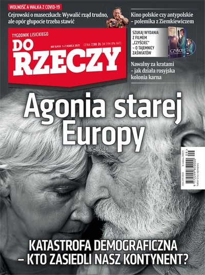 Wojciech Cejrowski i Małgorzata Kożuchowska na okładce tygodnika „Do Rzeczy” - numer 9/2021, foto: PMPG Polskie Media