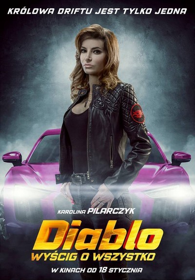Karolina Pilarczyk na plakacie promującym kinową emisję filmu „Diablo. Wyścig o wszystko”, foto: Kino Świat