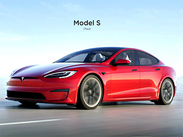 Tesla model S Plaid red 2021 elektryczny samochód 360px.jpg