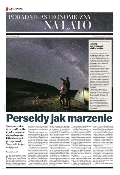„Gazeta Wyborcza” z „Poradnikiem astronomicznym na lato”, foto: Agora