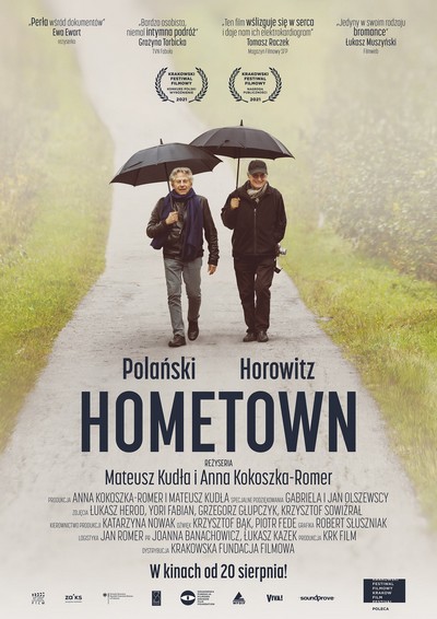 Roman Polański i Ryszard Horowitz na plakacie promującym kinową emisję filmu „Polański, Horowitz. Hometown”, foto: Krakowska Fundacja Filmowa