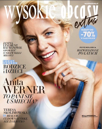 Anita Werner na okładce miesięcznika „Wysokie Obcasy Extra” - numer 9/2021, foto: Agora