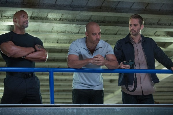 Dwayne Johnson „The Rock”, Mark Sinclair „Vin Diesel” i Paul Walker w filmie „Szybcy i wściekli 6”, foto: Fox Networks Group