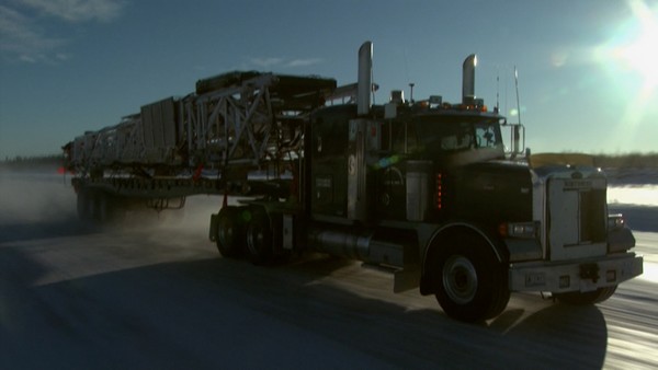 Ciężarówka Peterbilt w programie „Na lodowym szlaku”, foto: Michał Winnicki Entertainment
