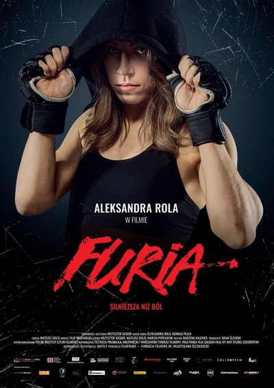Aleksandra Rola na plakacie promującym kinową emisję filmu „Furia”, foto: Mayfly