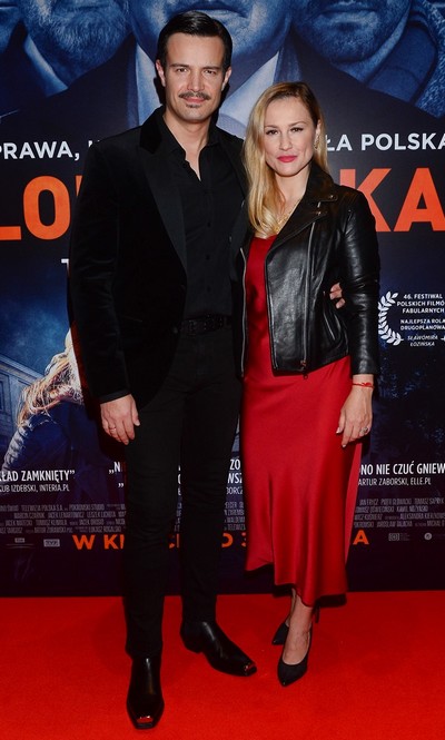 Mikołaj Krawczyk i Sylwia Juszczak-Krawczyk na premierze filmu „Lokatorka”, foto: Jarosław Antoniak/Kino Świat