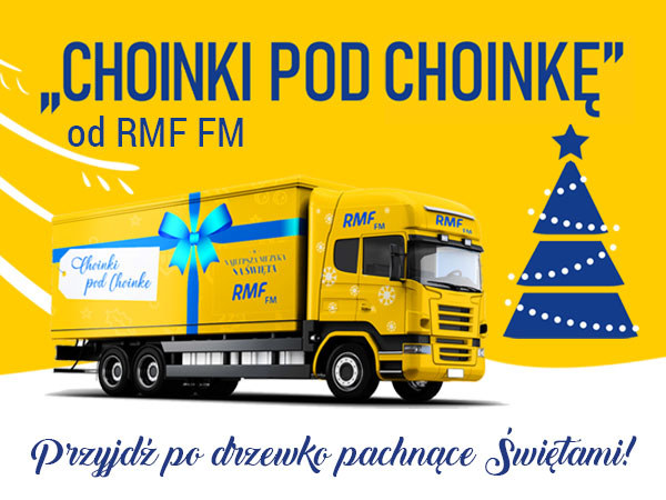 „Choinki pod choinkę”: Ciężarówka Scania w barwach RMF FM, foto: Bauer Media Group