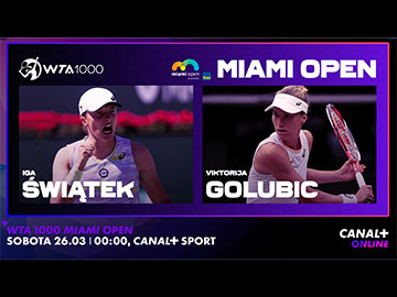 Iga Świątek - Viktorija Golubic w WTA Miami 2022