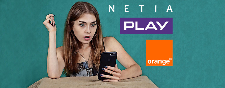 Netia Play Orange kobieta smartfon