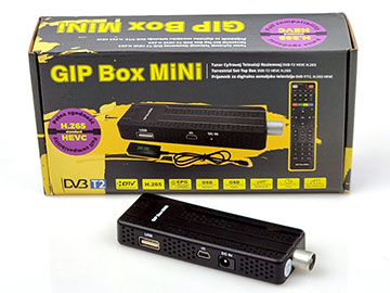 Miniodbiornik DVB-T2/HEVC GIP Box MiNi