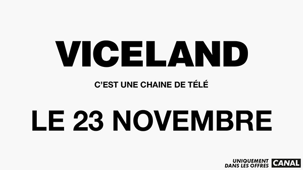 Plansza zapowiadająca start kanału Viceland na 23 listopada