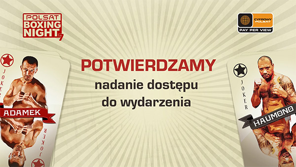 Plansza Polsat Boxing Night 7 - pojawia się po opłaceniu dostępu do gali